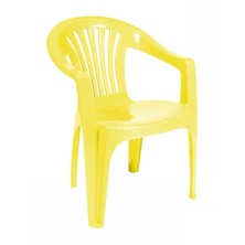 Кресло пластиковое Эфес 555х585х760 цвет:желтый