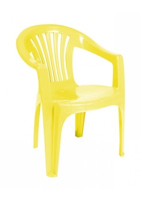 Кресло пластиковое Эфес 555х585х760 цвет:желтый