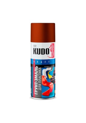 Грунт-эмаль аэрозольный для пластика коричневый KUDO RAL 8017/520 мл/KU -6011