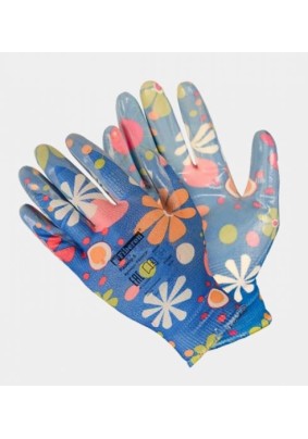 Перчатки садовые Libry цветные с принтом KPSV082 размер S