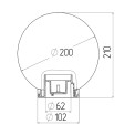 Садово-парковый светильник ЭРА НТУ 02-60-202 шар прозрачный призма на опору / кронштейн IP44 Е27 max