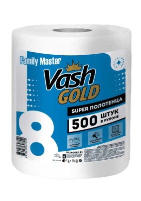 Полотенца в рулоне 500 шт Vash Gold FAMILY-master универсальные/6