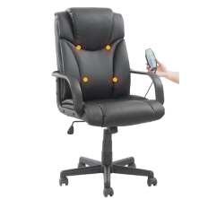 Кресло BRABIX Relax MS-001, 4 массажных модуля, экокожа, черное