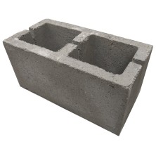 Блок строительный бетонный 2-х пустотный 390х120х188/марка 50