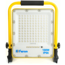 Прожектор 100Вт Feron 15Ah 18650, 6400K, IP66, LL-952