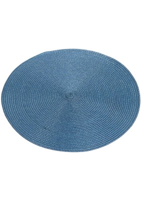 Салфетка для стола  круглая голубая Y6-2544