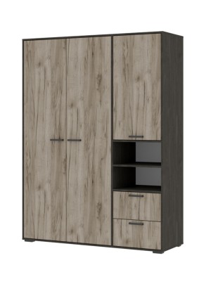 Шкаф 3-х створчатый Эдинбург ШК 03 1500x2000x500/Дуб крафт серый/Железный камень