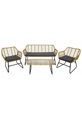 Комплект мебели Килсанд  арт.GS011 (стол+2кресла+диван) цвет:бежевый, серый