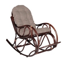 Кресло-качалка Маргонда арт.CV-MB17 каркас коричневый, сиденье бежевое