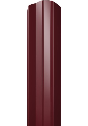 Штакетник М-образный фигурный GL 100х1250мм/ Красное вино/ RAL 3005/ 0,4