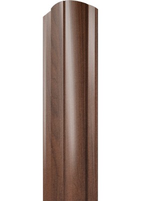 Штакетник GL полукруглый фигурный 128х1500мм/ Print Elite Choco Wood TwinColor/ 0.45