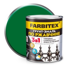 Грунт-эмаль по ржавчине 3 в1 FARBITEX  зеленый 1,8 кг